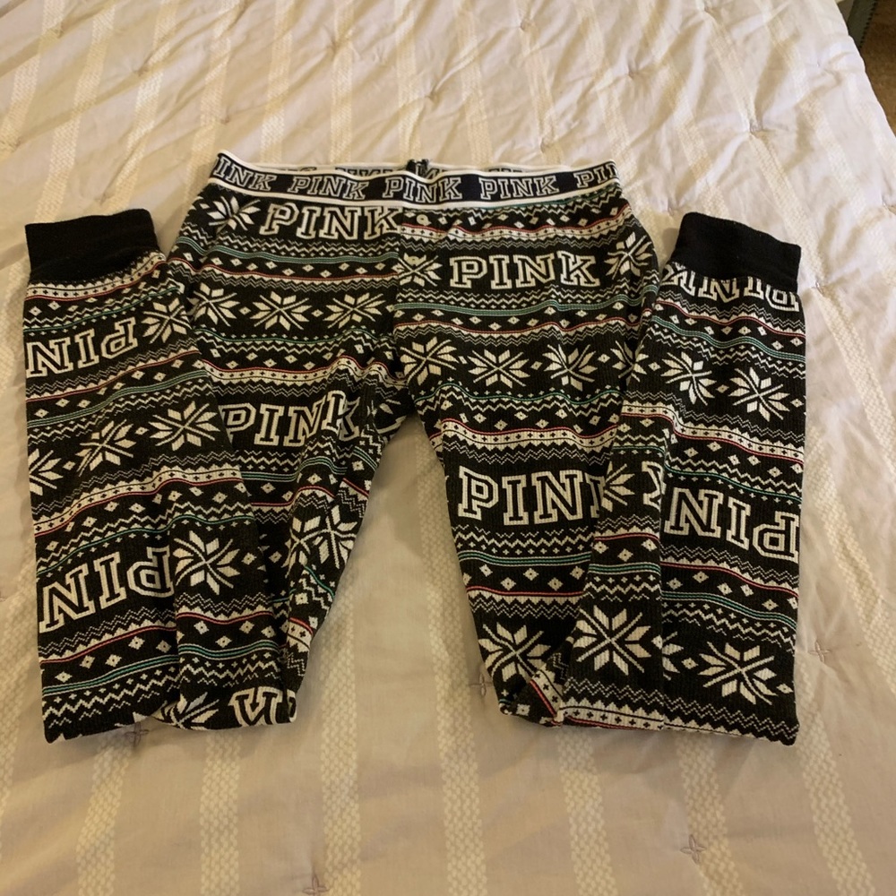 Pink thermal sleep pants